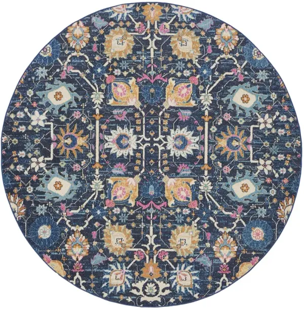 Passion PSN01 Navy 8' x Round Rug