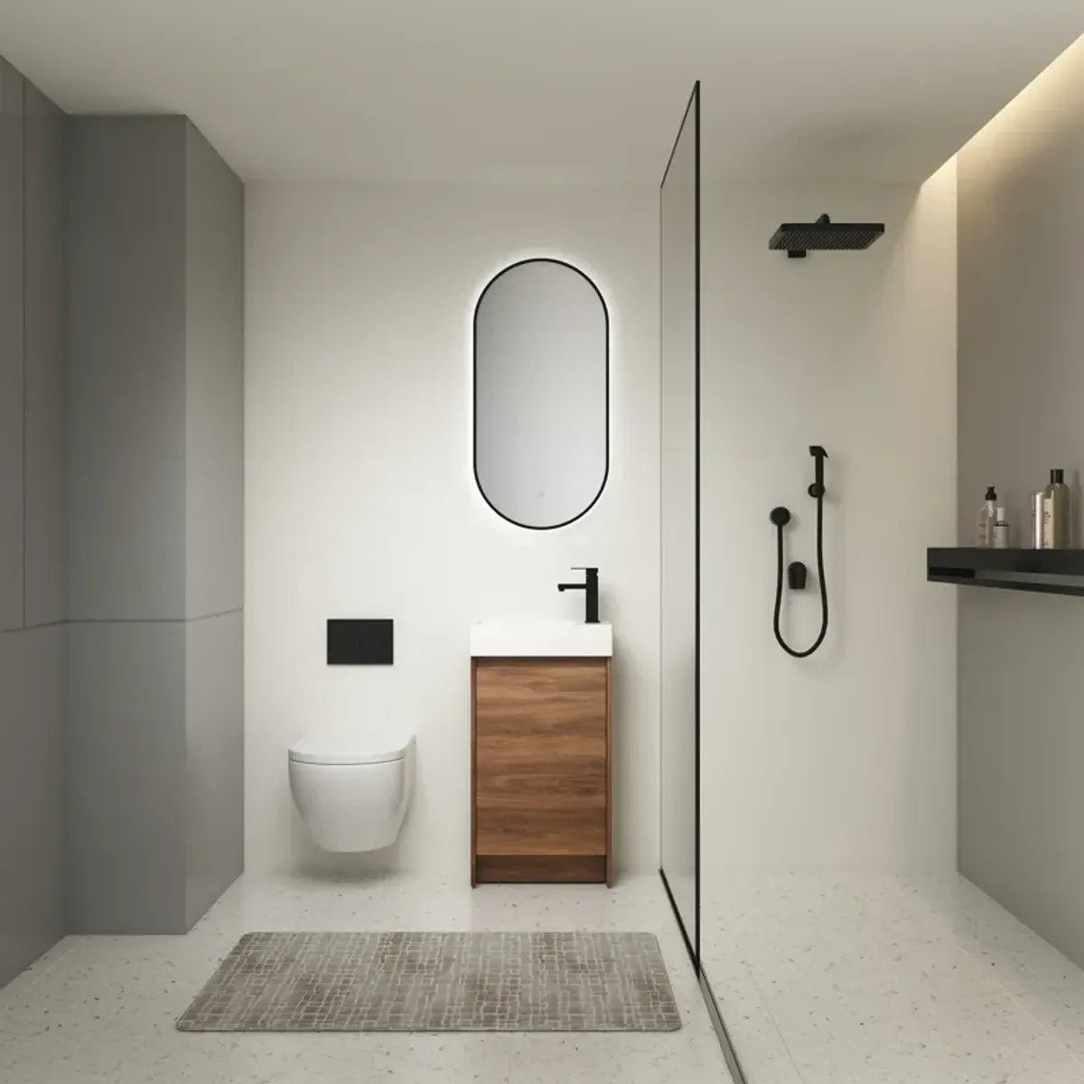 Streamdale 18" Freestanding Vanity with Single Sink & Soft Closing Doors