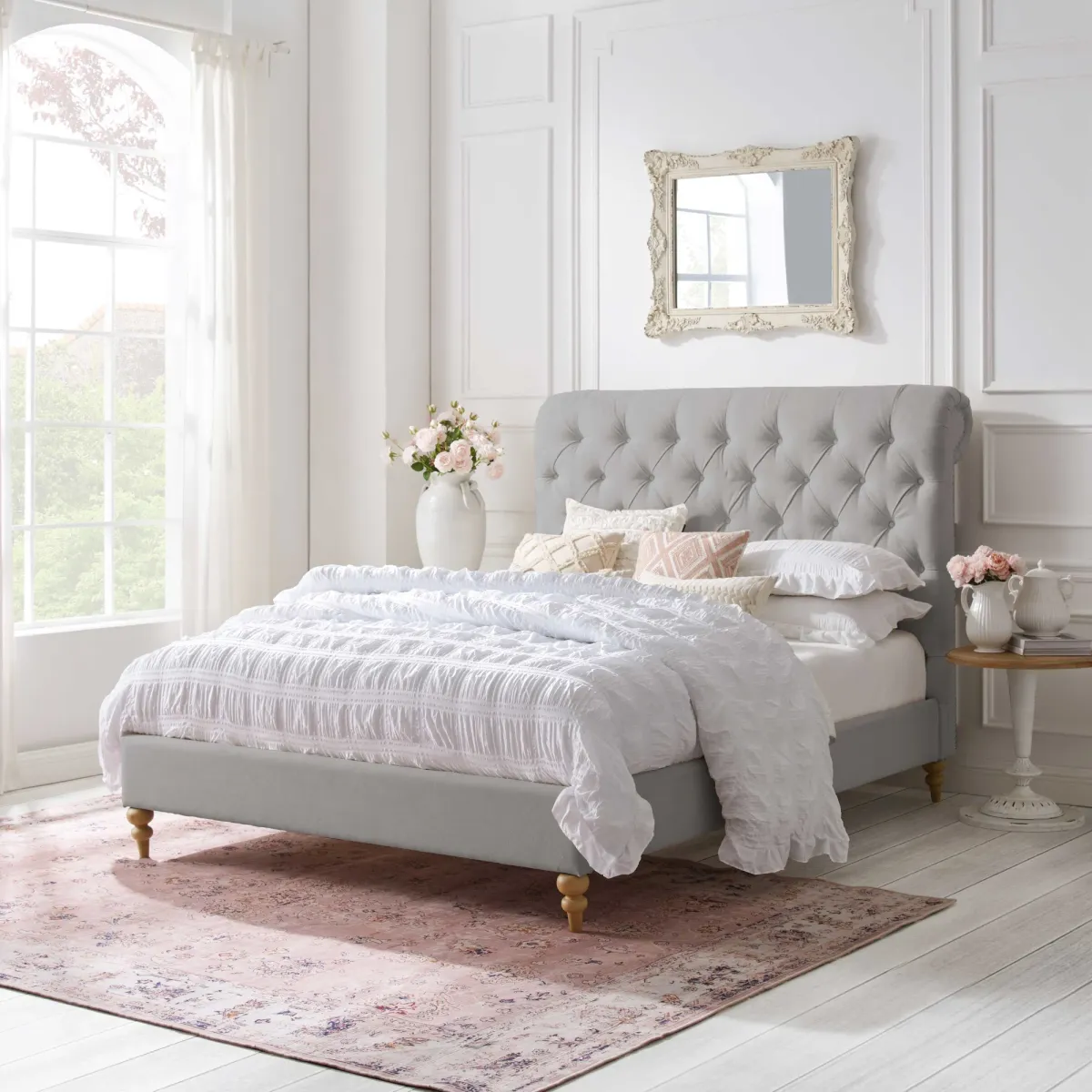 Rustic Manor Aleigha Linen Platform Bed