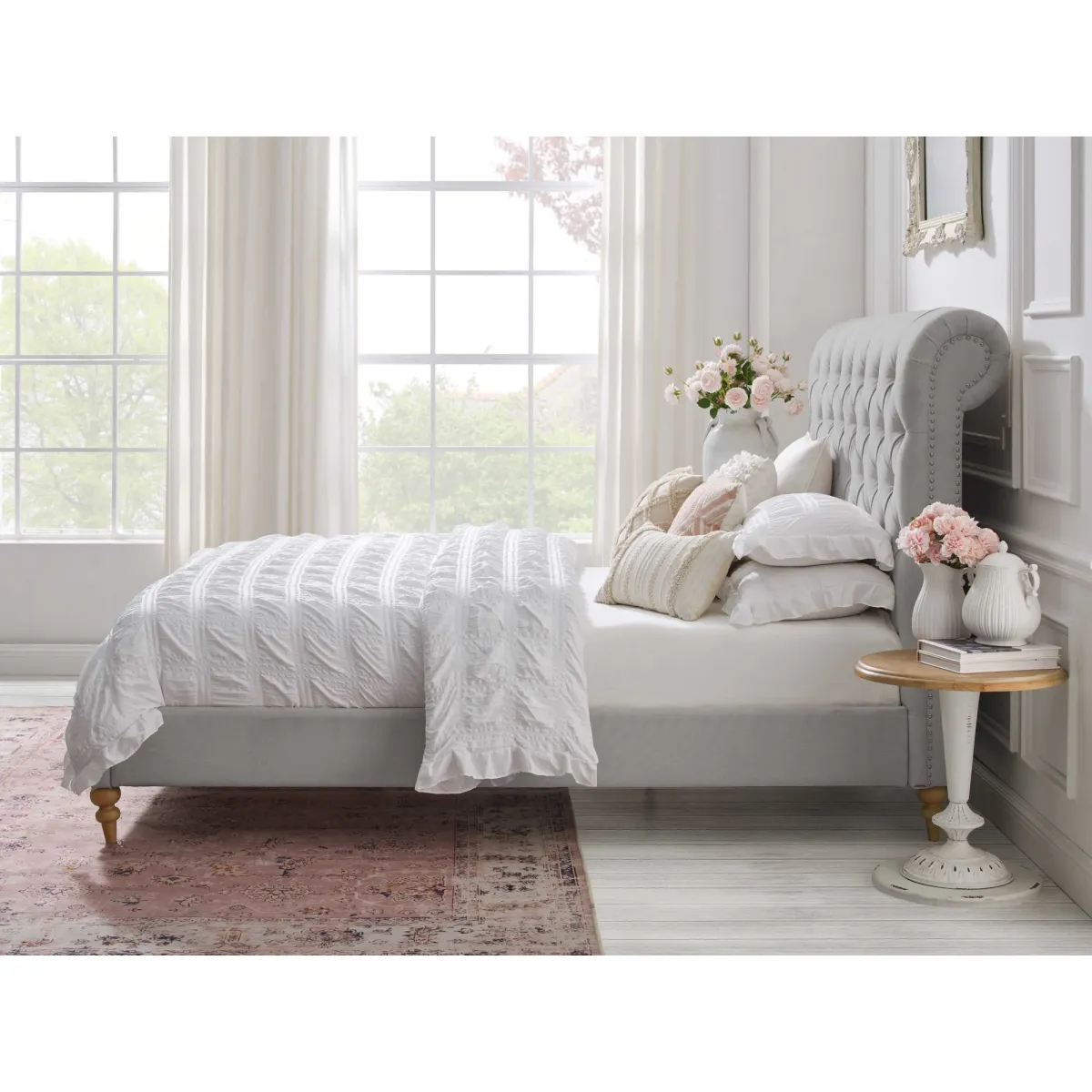 Rustic Manor Aleigha Linen Platform Bed