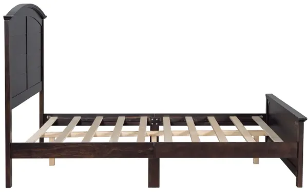 Merax Wooden Platform Bed with Panel Headboard