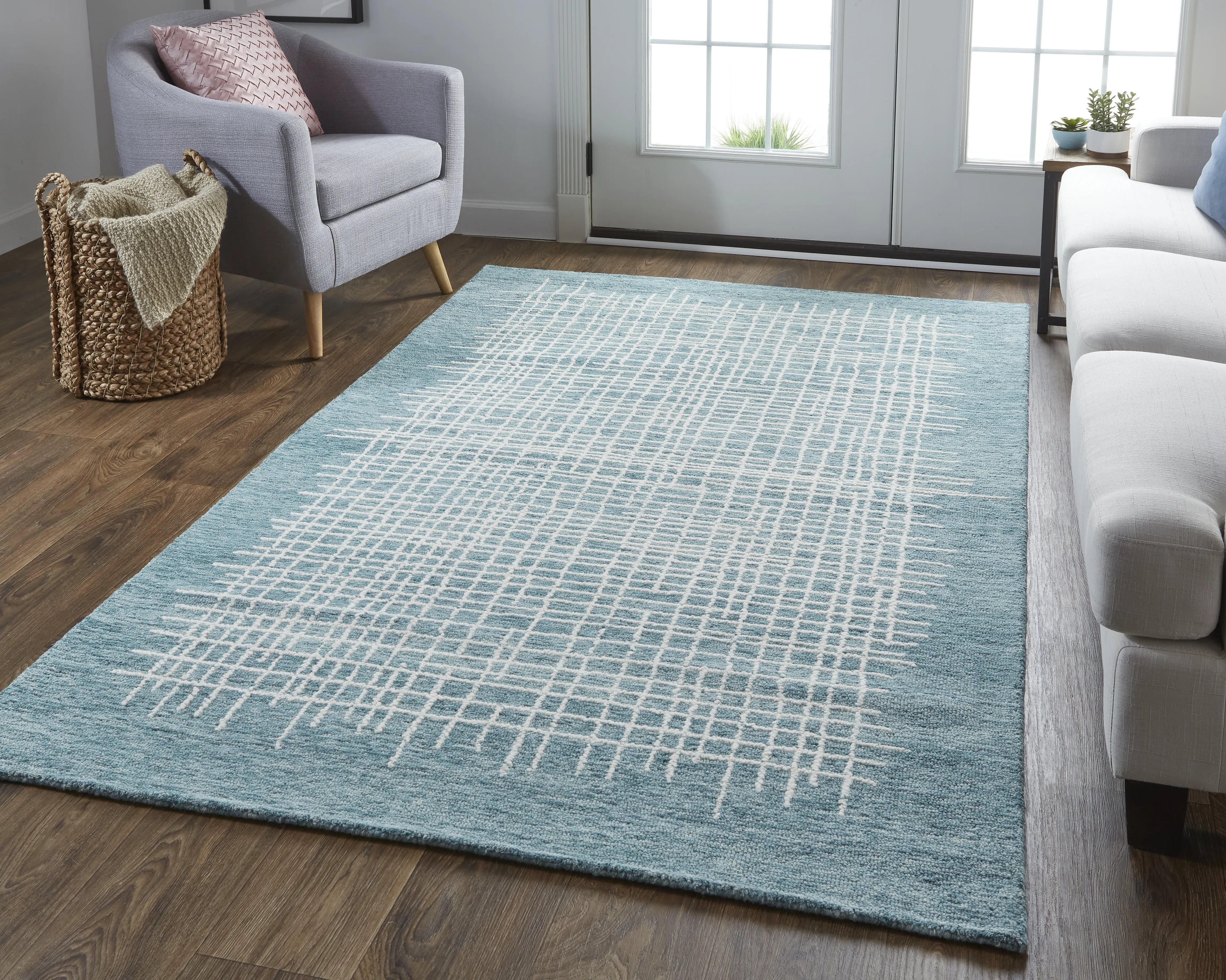 Maddox 8630F Blue/Green/Ivory 2' x 3' Rug