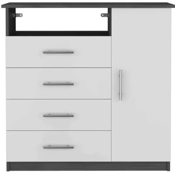 Dresser Beaufort, Bedroom, Smoky Oak / White