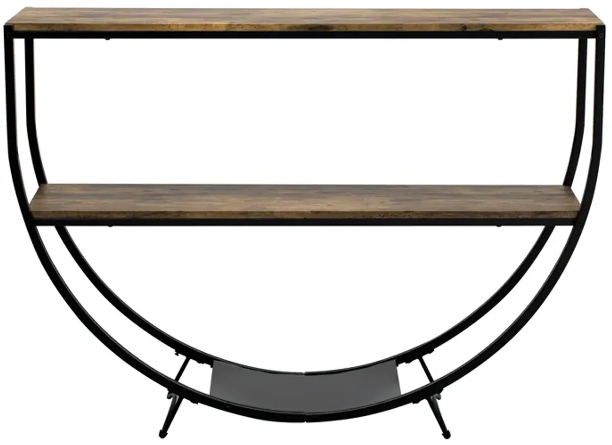 Merax Industrial Demilune Shape Console Table