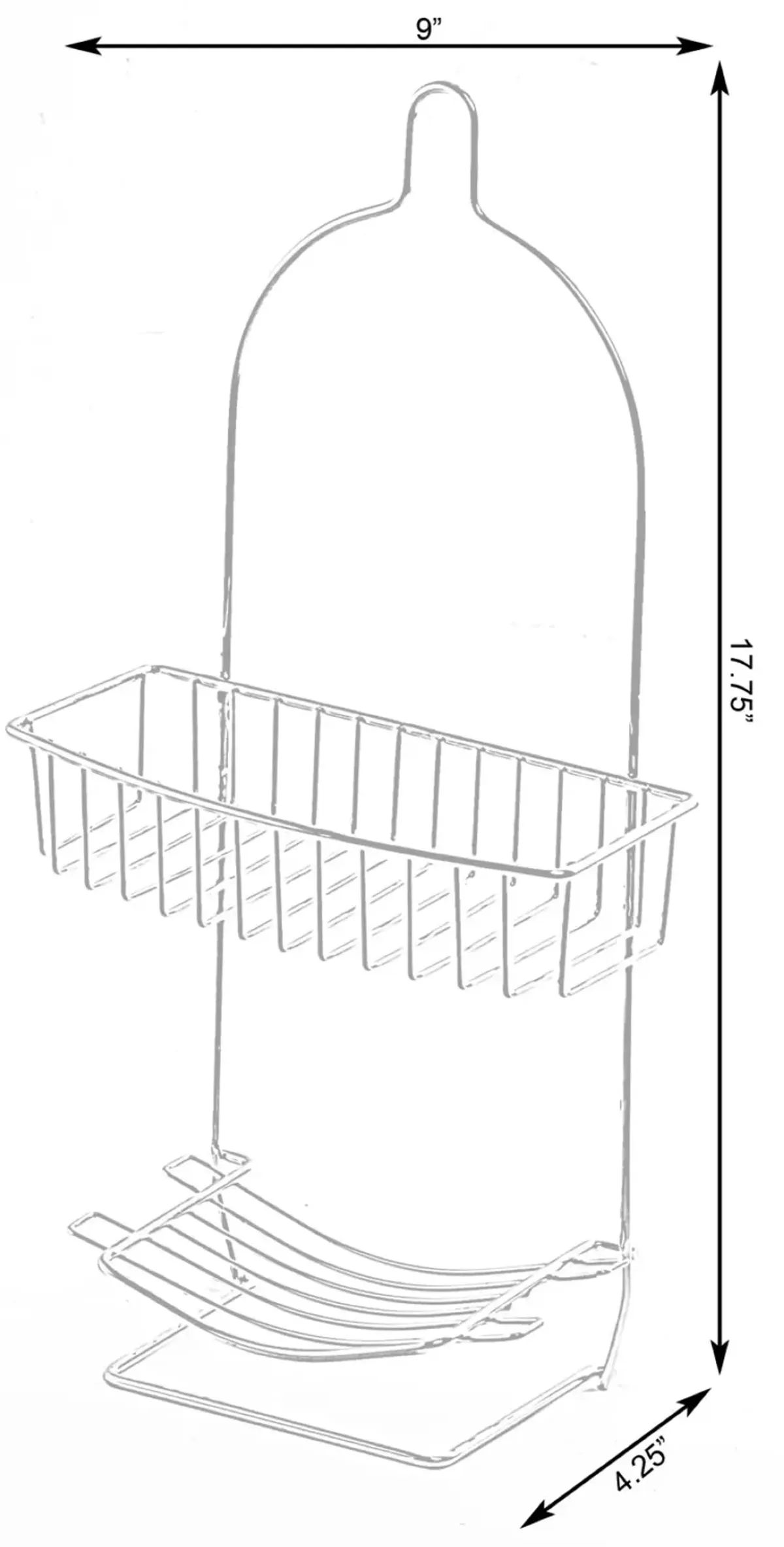 Metal Wire Hanging Bathroom Shower Storage Rack