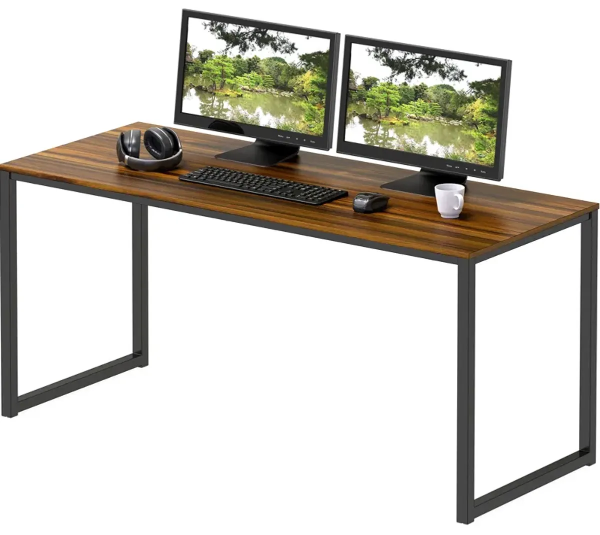 SHW Home Office 48-Inch Computer Desk, 24 Deep, Walnut