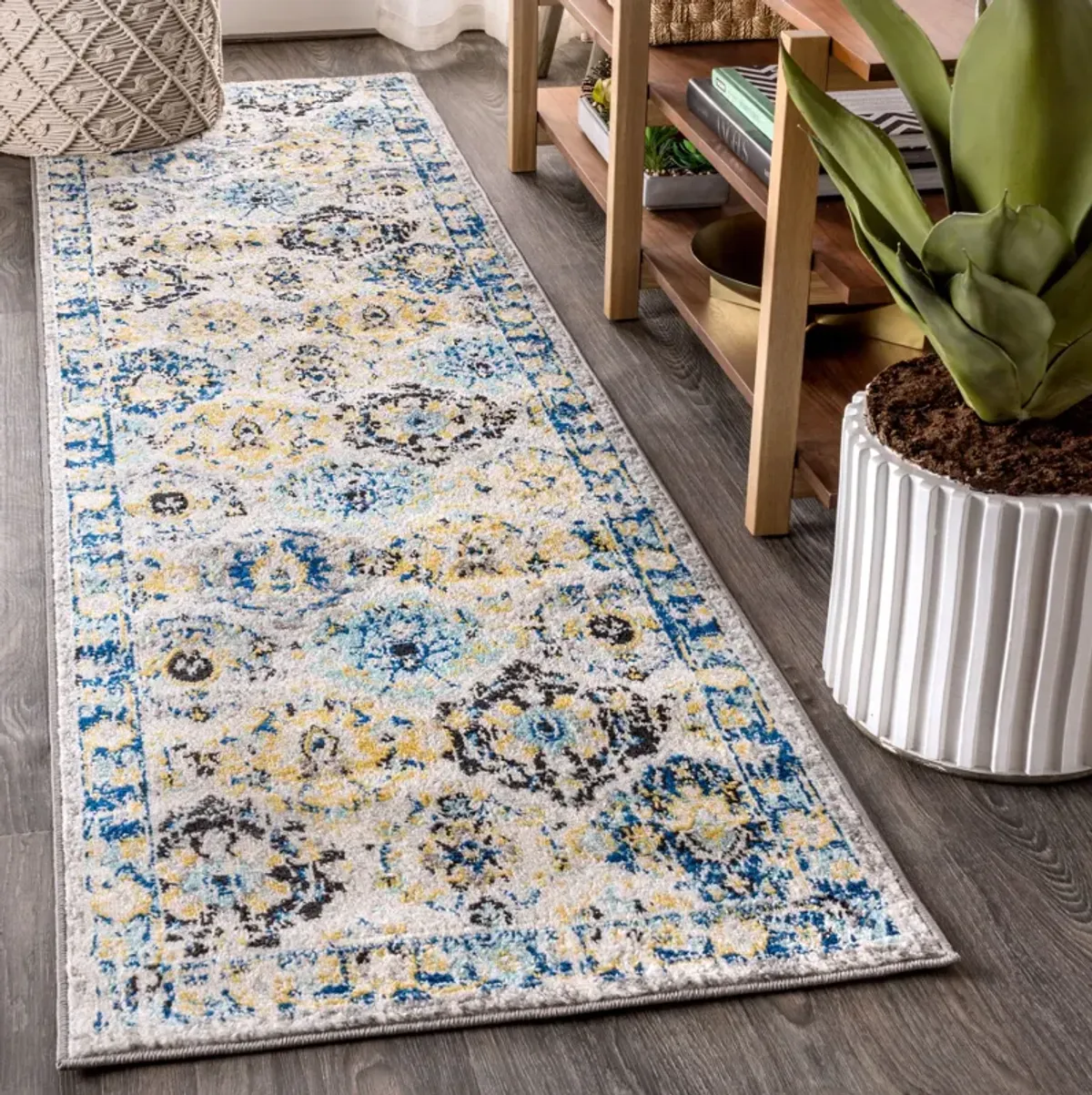 Modern Persian Boho Vintage Trellis Area Rug