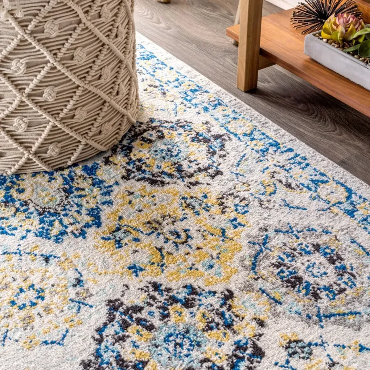 Modern Persian Boho Vintage Trellis Area Rug