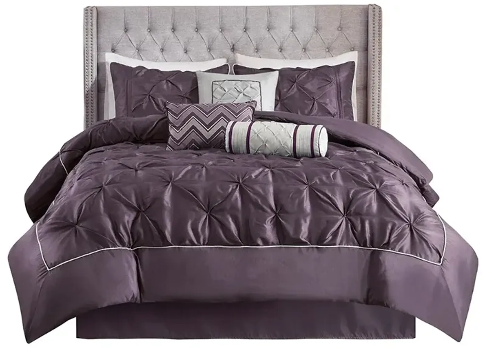 Gracie Mills Shelby 7-Piece Padded Comforter Set