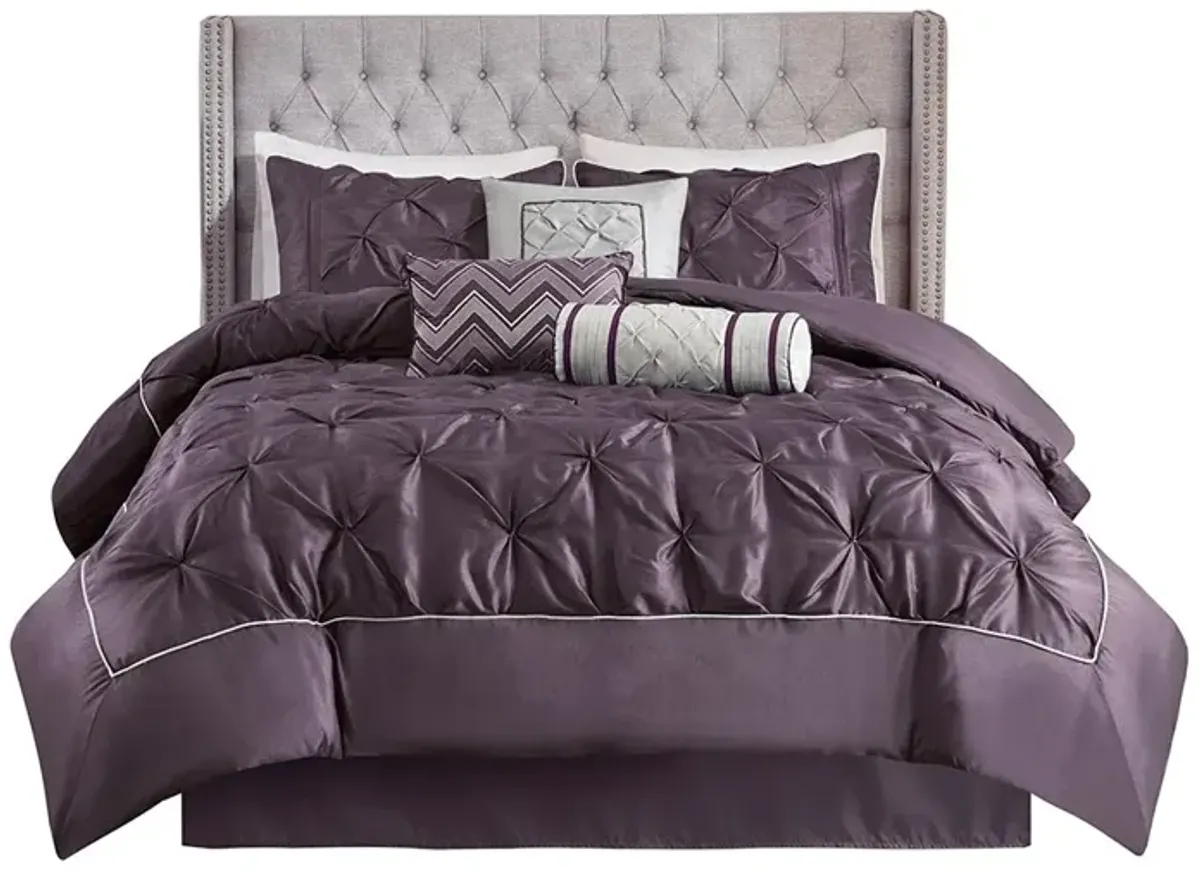 Gracie Mills Shelby 7-Piece Padded Comforter Set