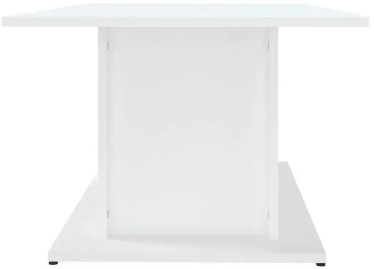 vidaXL Coffee Table White 40.2"x21.9"x15.7" Chipboard