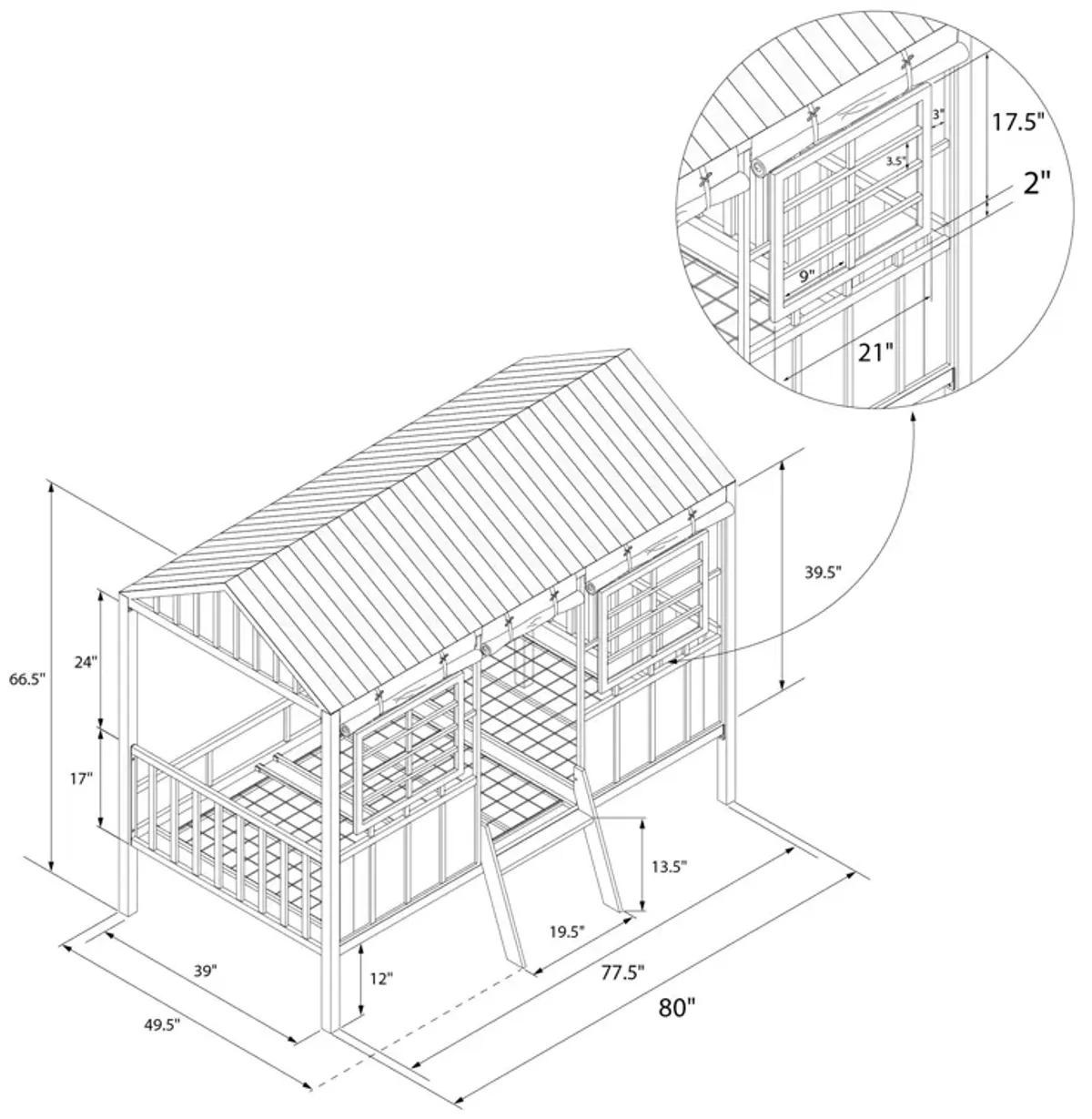 Little Seeds Rowan Valley Forest Loft Bed