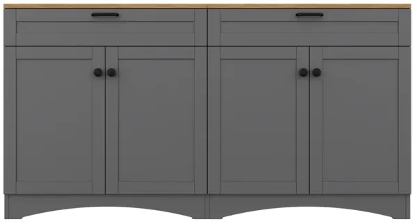 Merax Farmhouse TV Stand with 2 Drawers for TVs Up to 70"