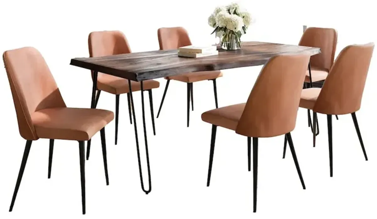 Jofran Nature's Edge Seven Piece Solid Acacia Dining Set