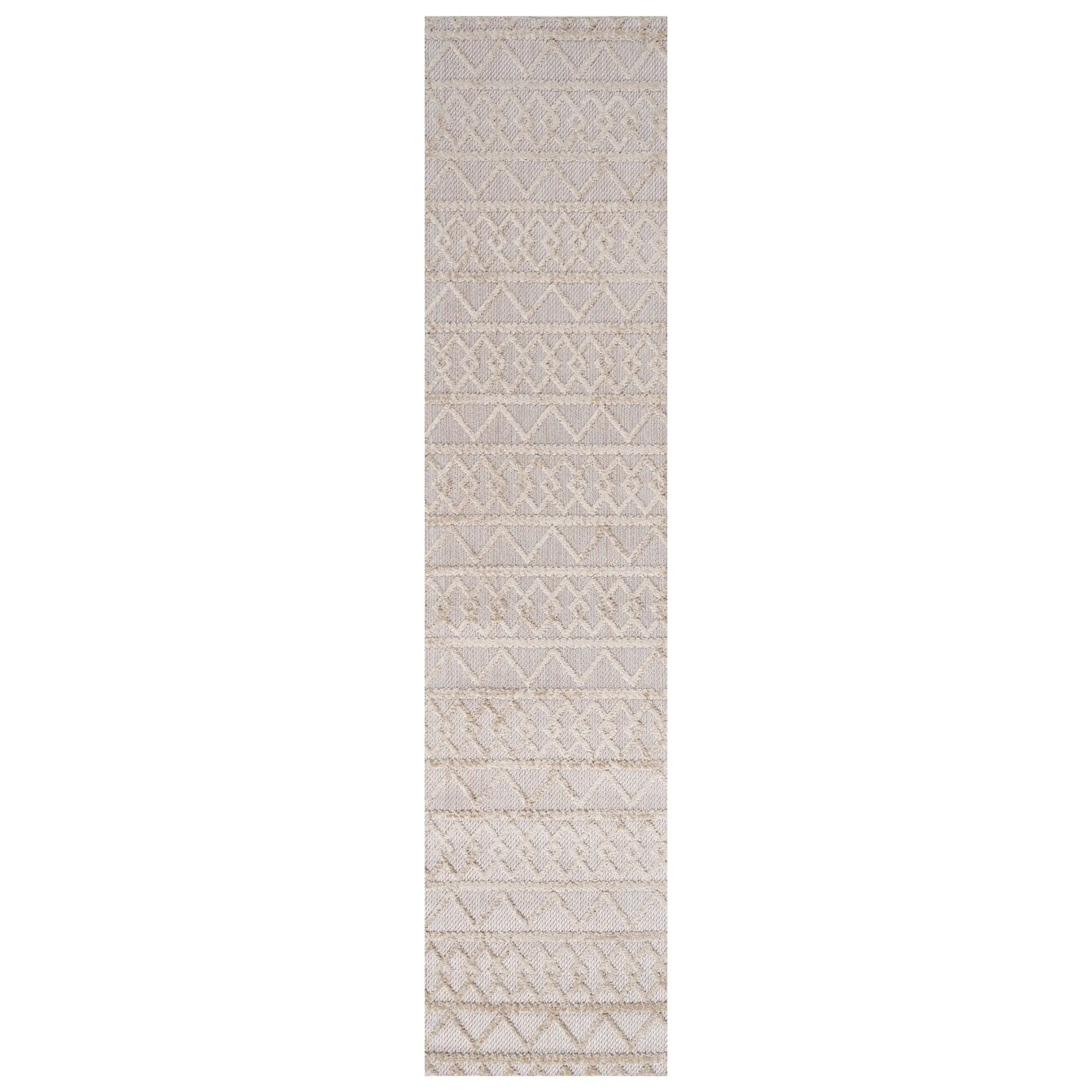 Aylan High-Low Pile Knotted Trellis Geometric Indoor/Outdoor Area Rug