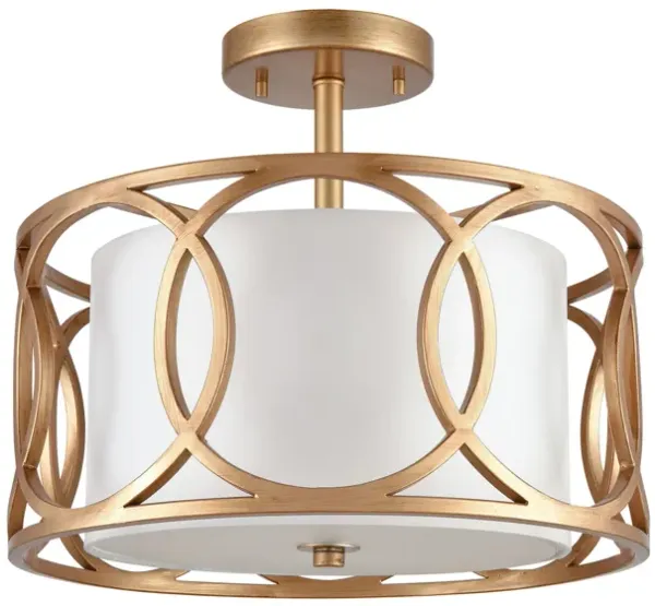 Ringlets 16'' Wide 2-Light Semi Flush Mount