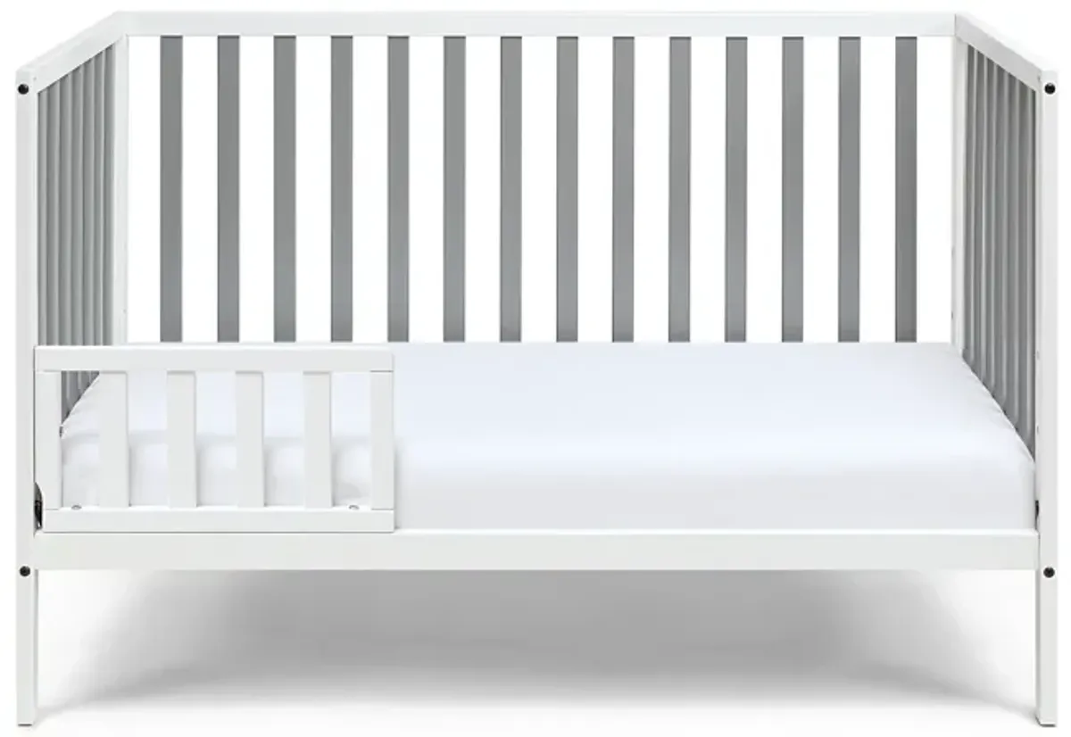 Baby Cache Deux Remi 3-in-1 Convertible Island Crib White/Gray