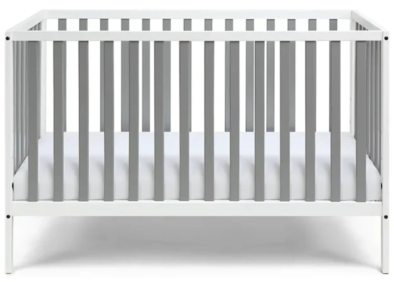 Baby Cache Deux Remi 3-in-1 Convertible Island Crib White/Gray