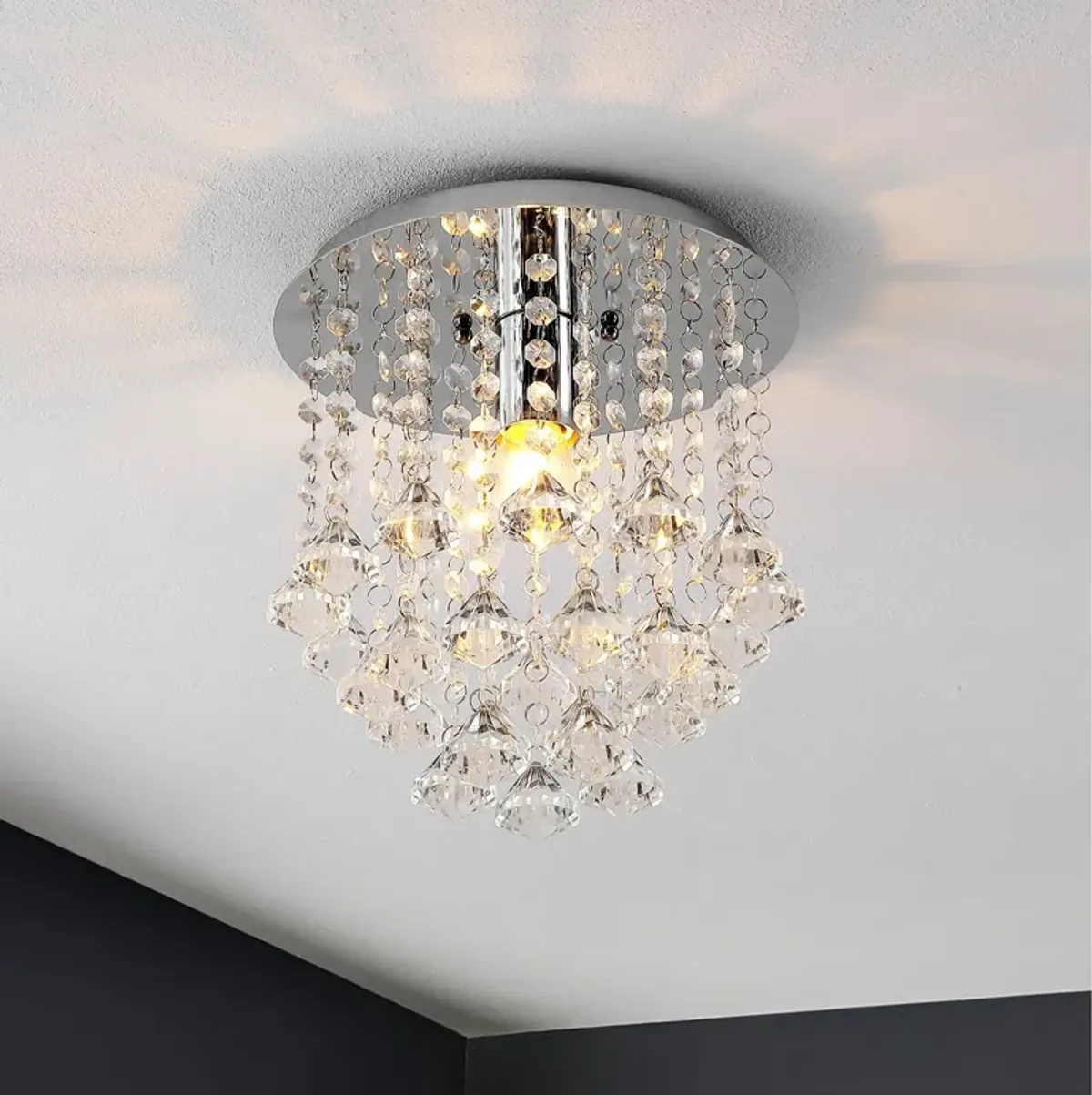 Lillibet 1-Light Traditional Transitional Iron LED Semi Flush Mount