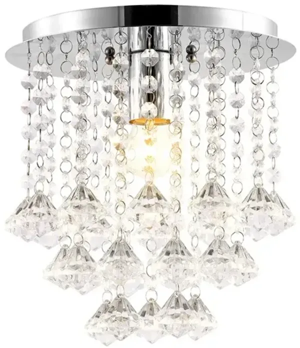 Lillibet 1-Light Traditional Transitional Iron LED Semi Flush Mount