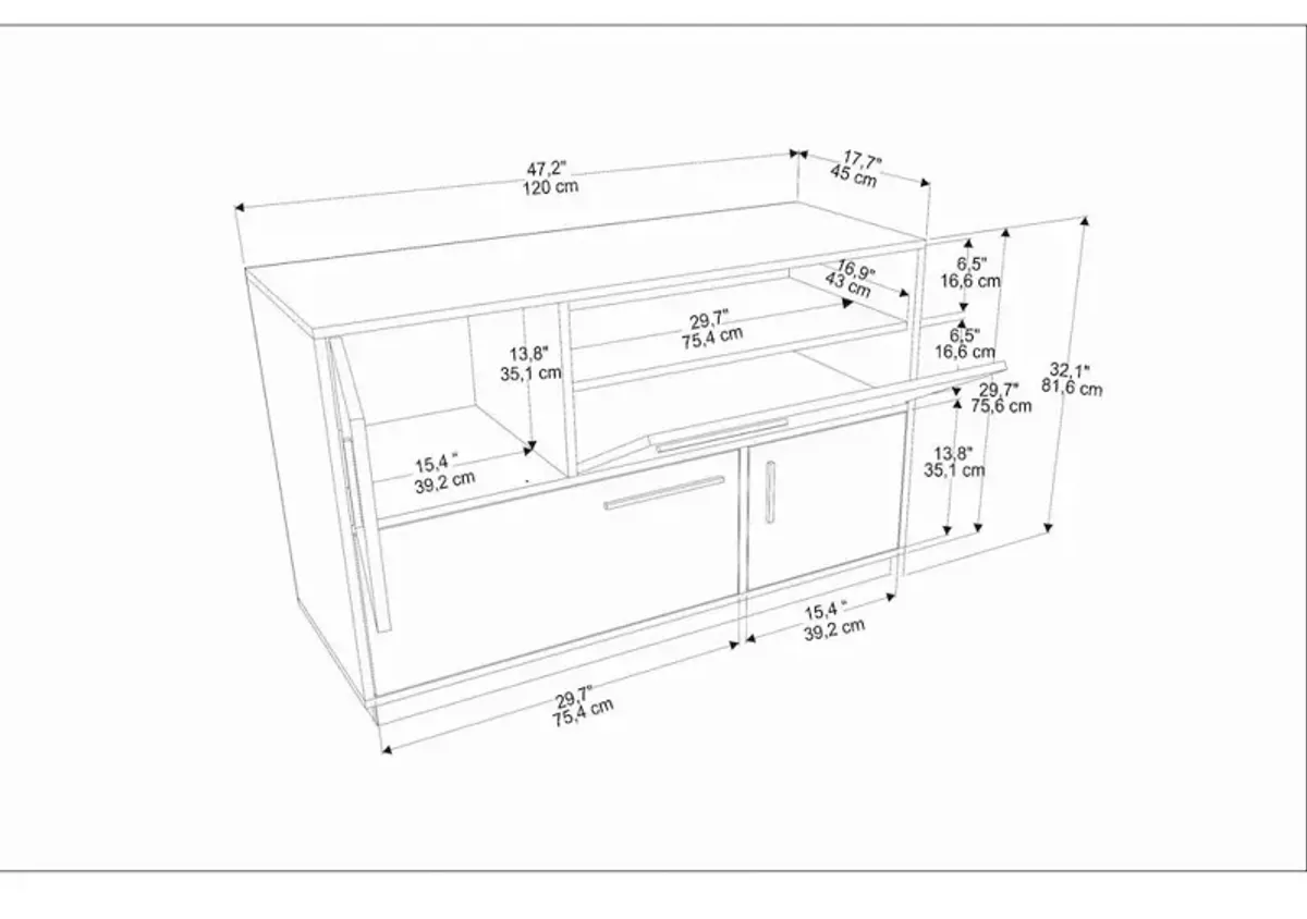 Decorotika Mares Sideboard White Walnut