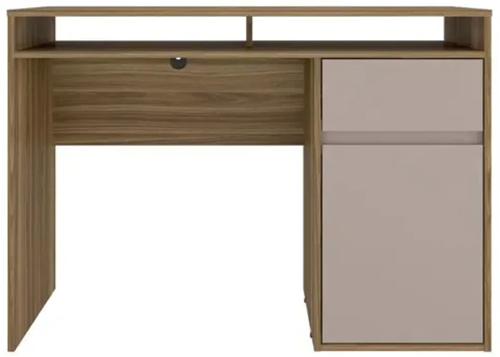 Techni Mobili Home Office Workstation with Storage, Walnut