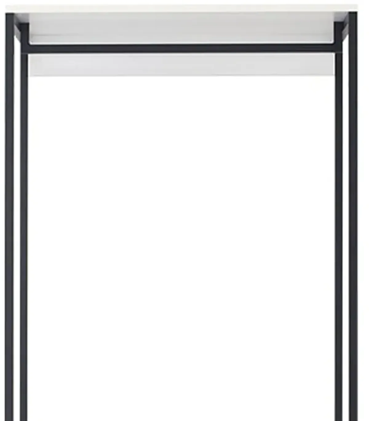 Cox Modular Closet System, 1 Storage Drawer, Hanging Rod, Black Metal Frame