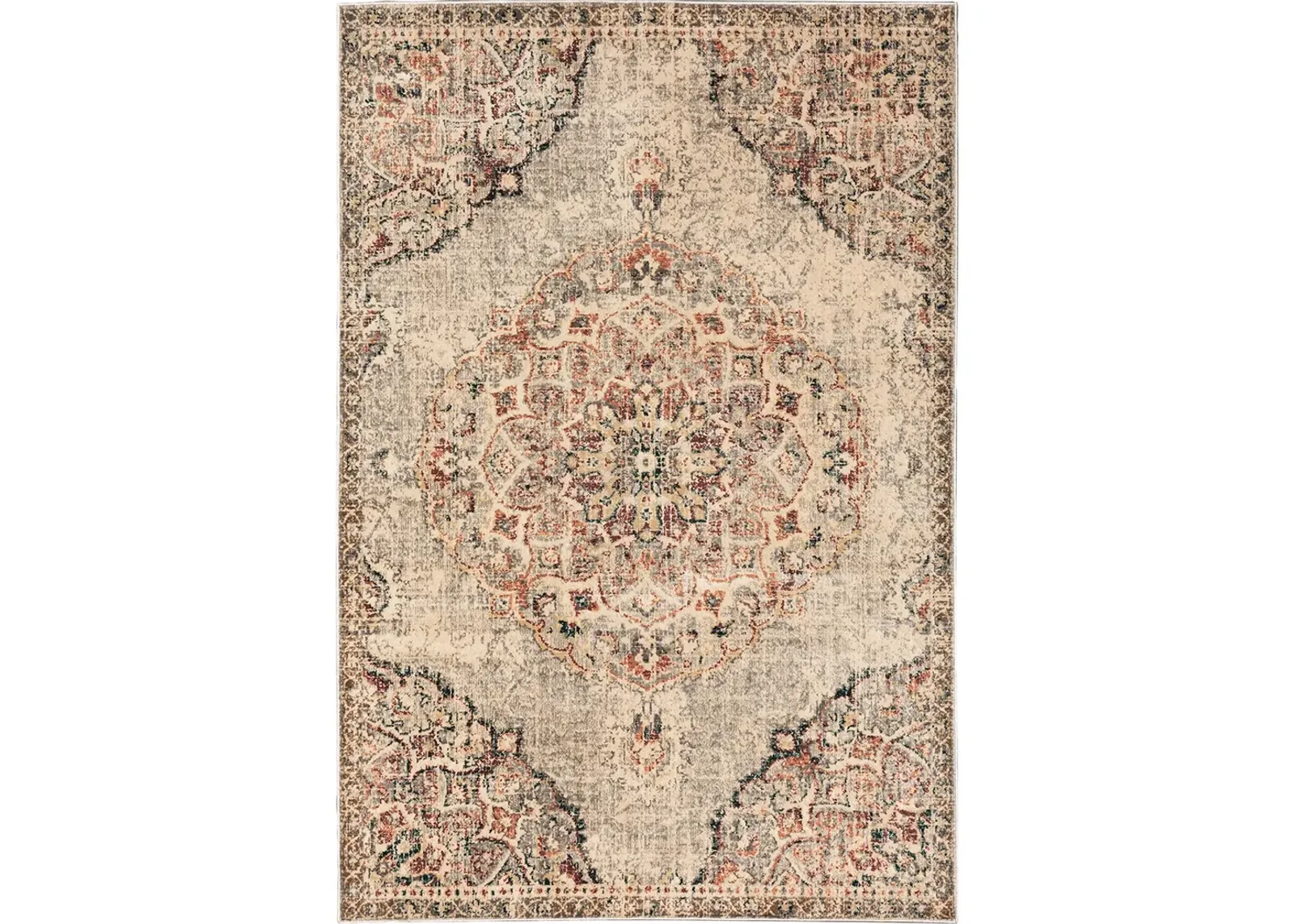 Juliette 3'10" x 5'5" Grey/Beige Rug