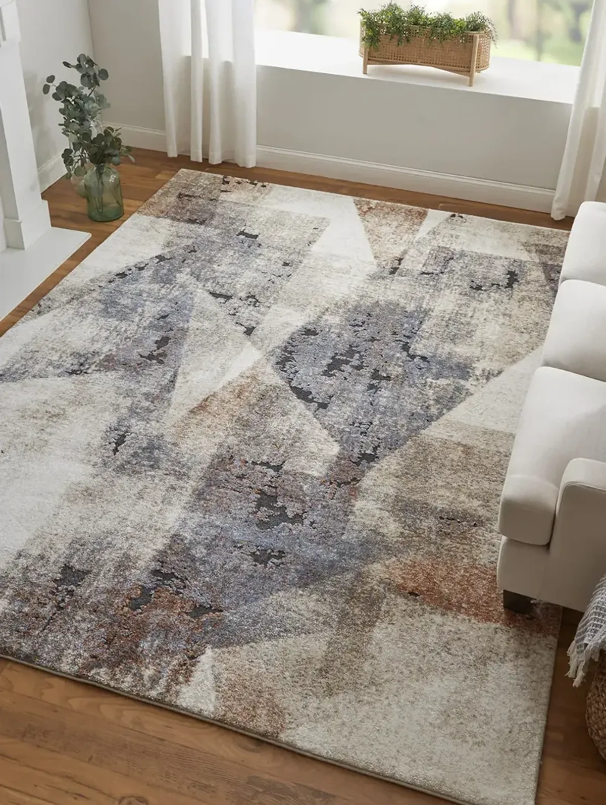 Gilmore 39MKF 10' x 14' Blue/Ivory/Taupe Rug