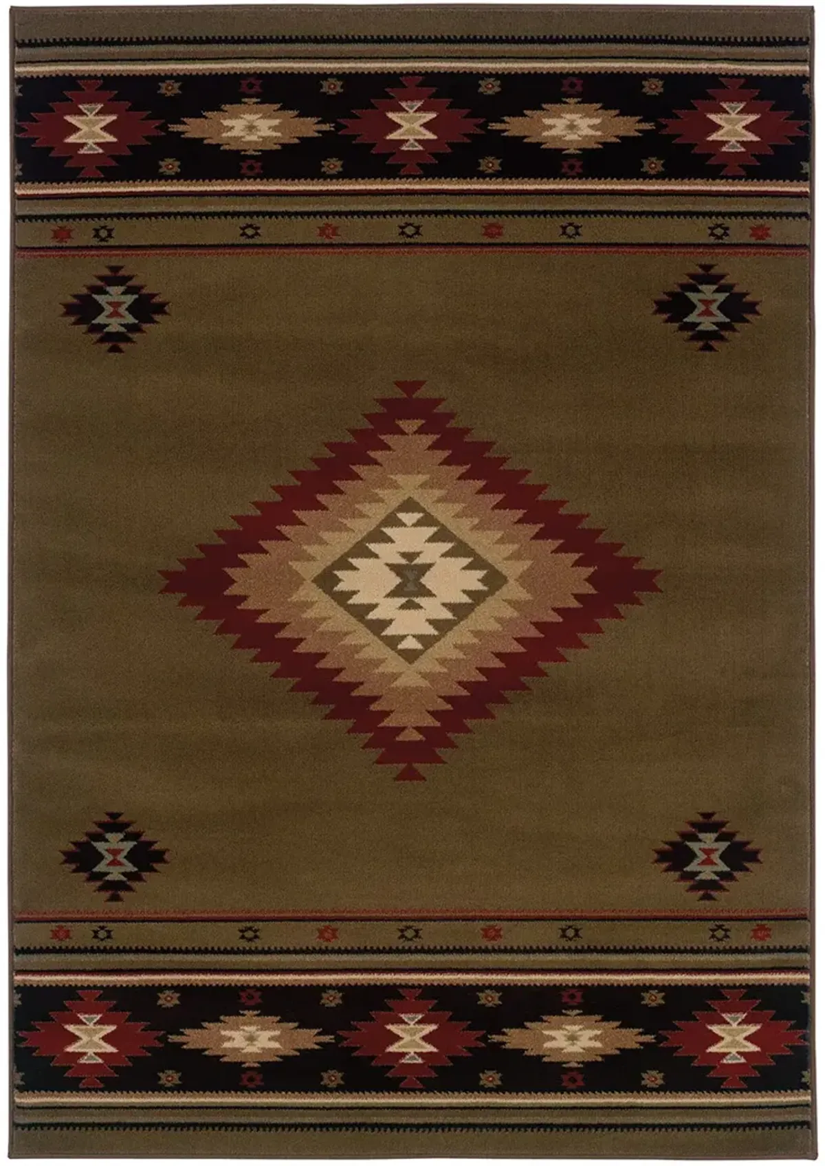 Hudson 3'10" x 5'5" Green Rug