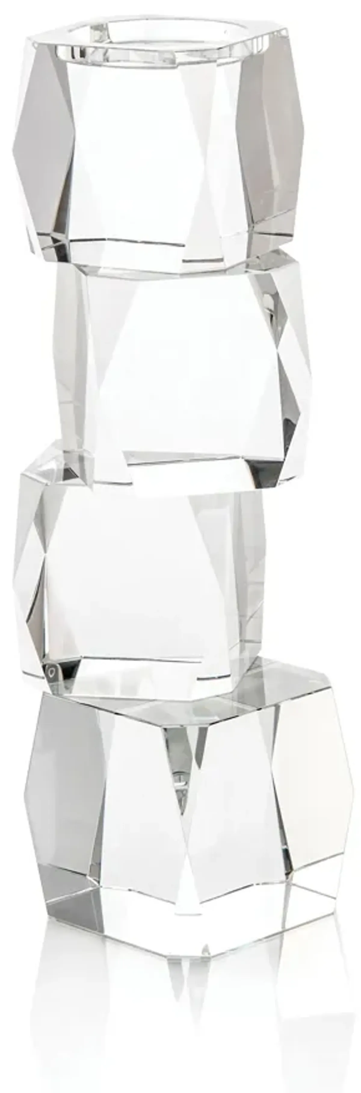 Crystal Cubist Clear Candleholder