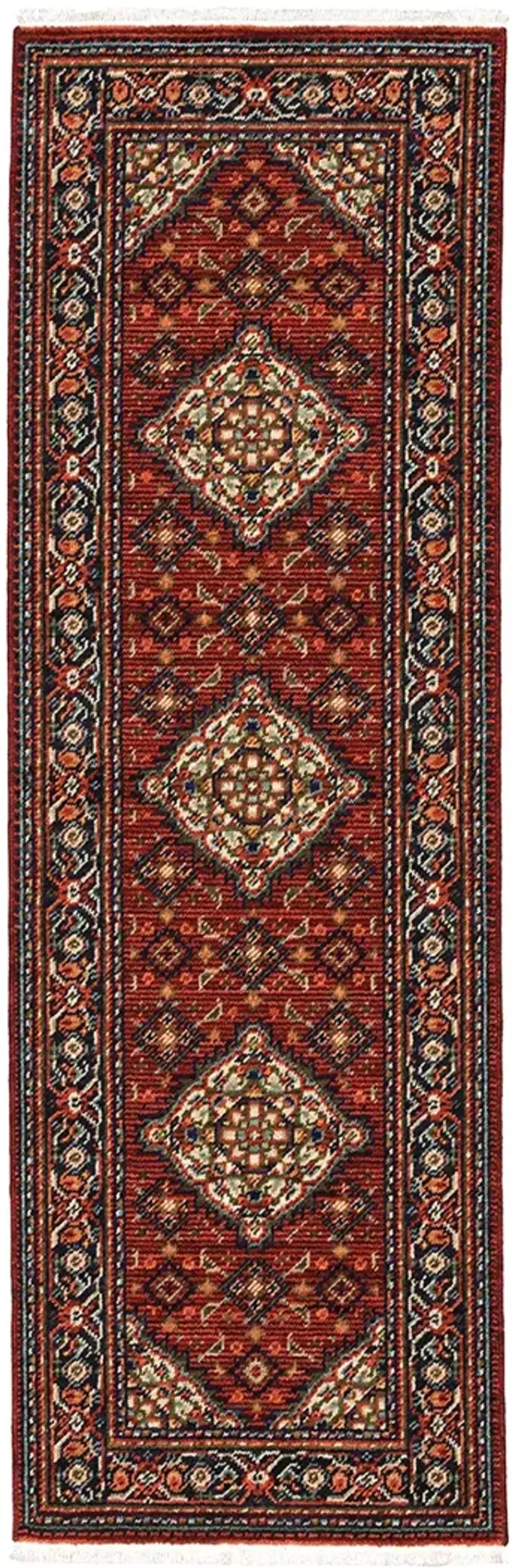 Lilihan 2' x 6' Red Rug