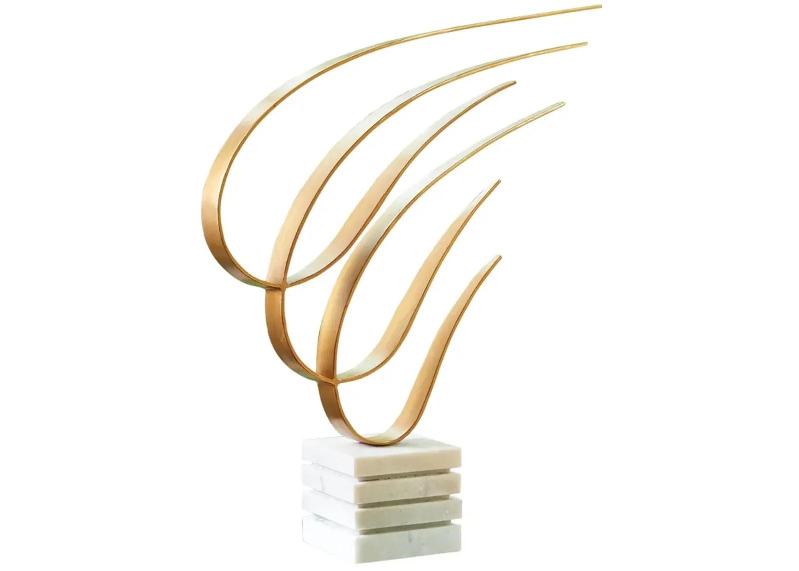 Swoosh Sculpture- Gold