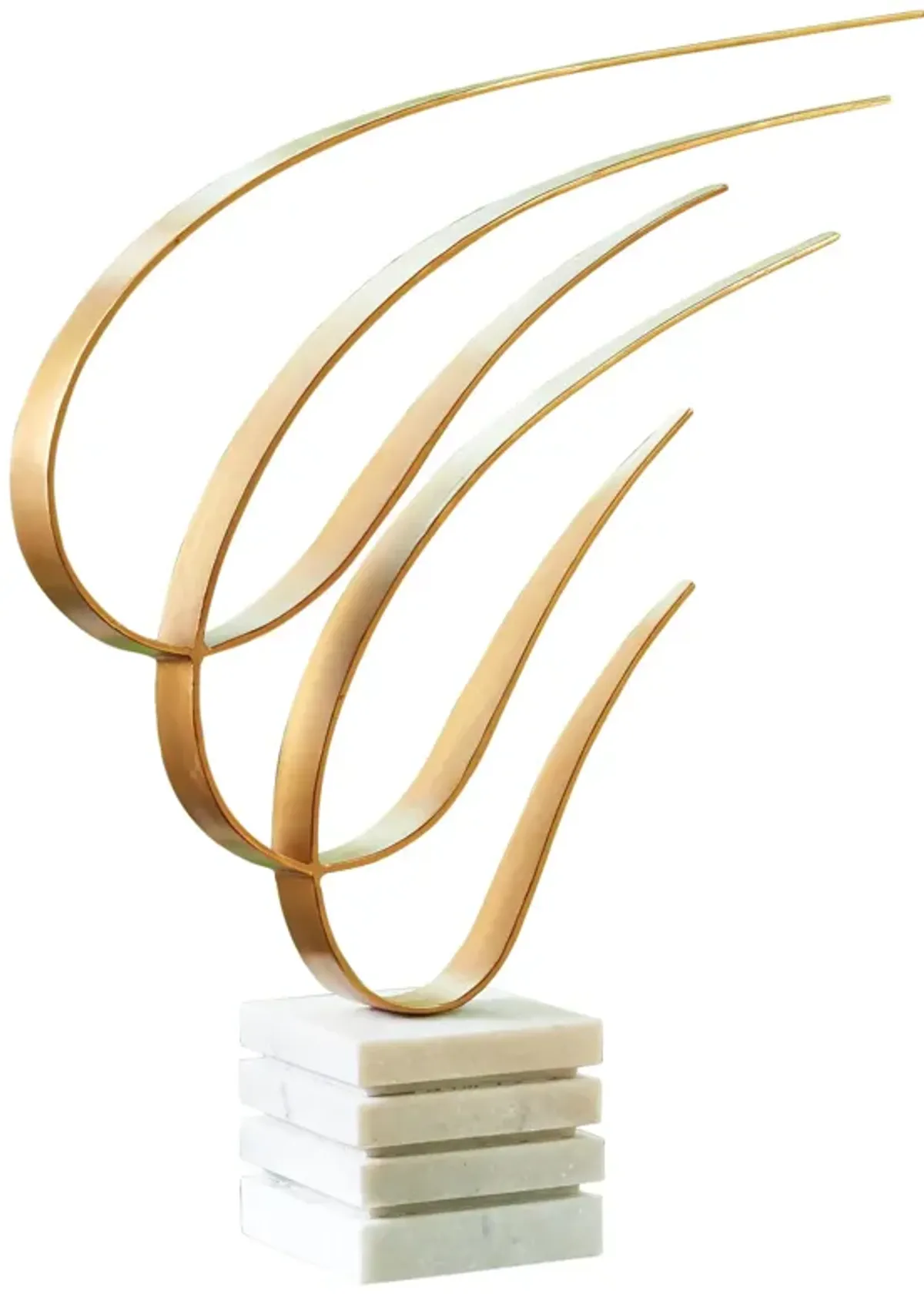 Swoosh Sculpture- Gold