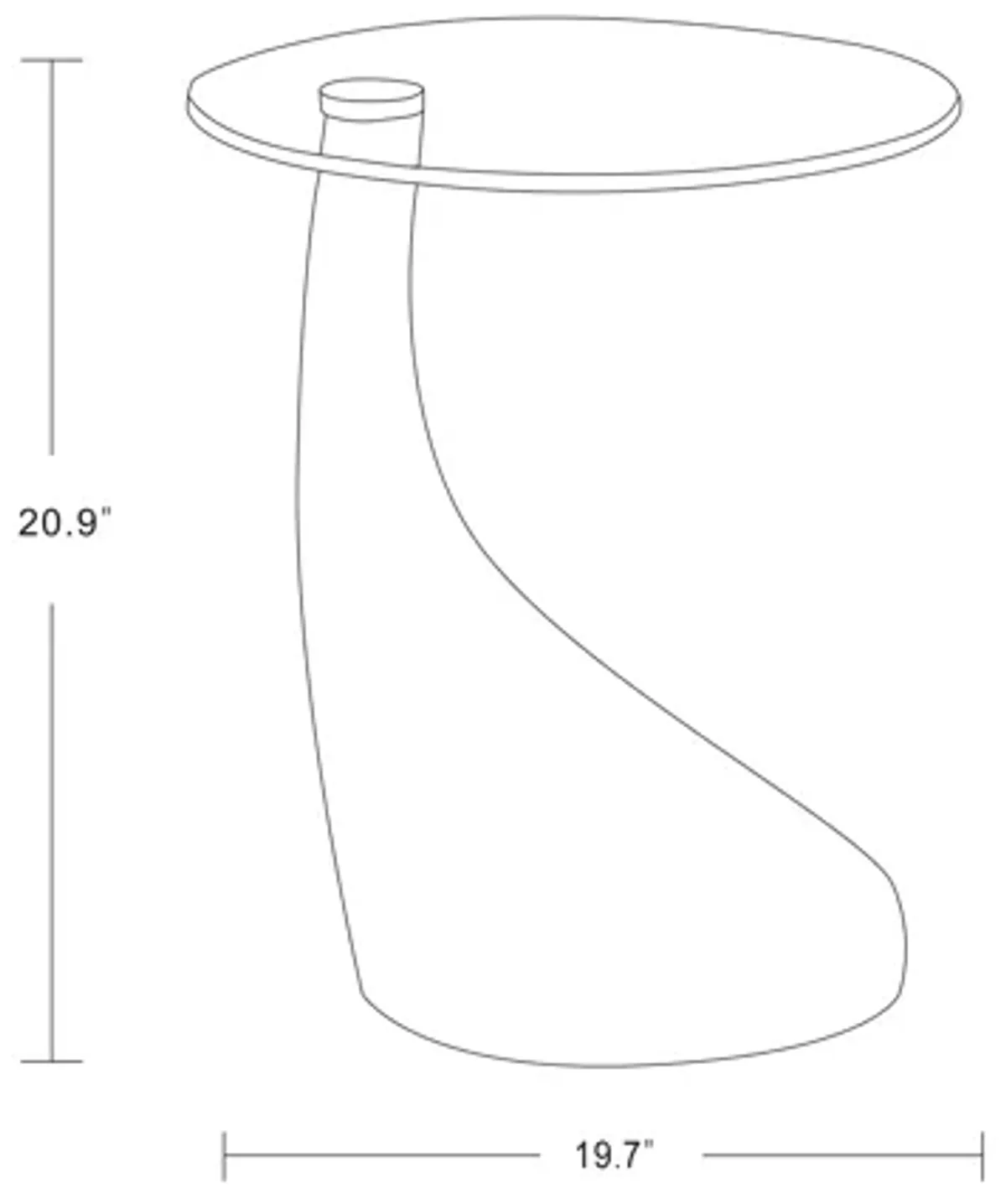 Lava Orange Accent Table