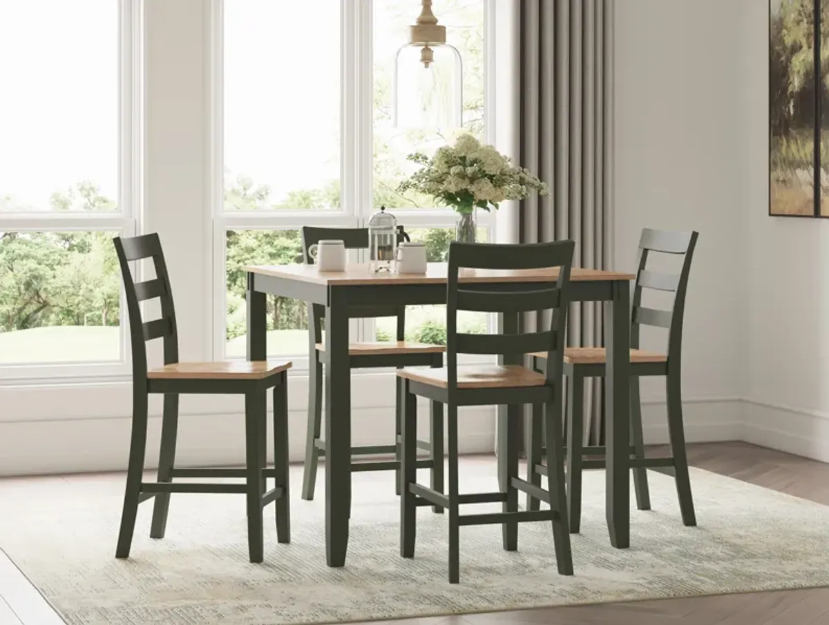 Gesthaven Green 5-Piece Counter Height Dining Set