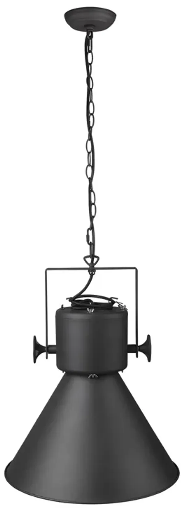 Hivvago Crew 1-Light Matte Black Pendant