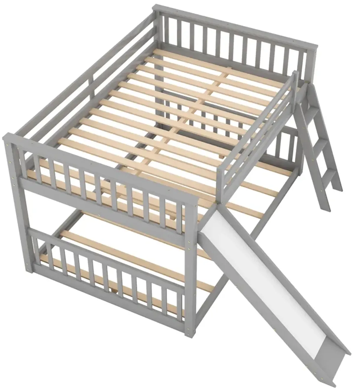 Full Over Full Bunk Bed With Convertible Slide And Ladder