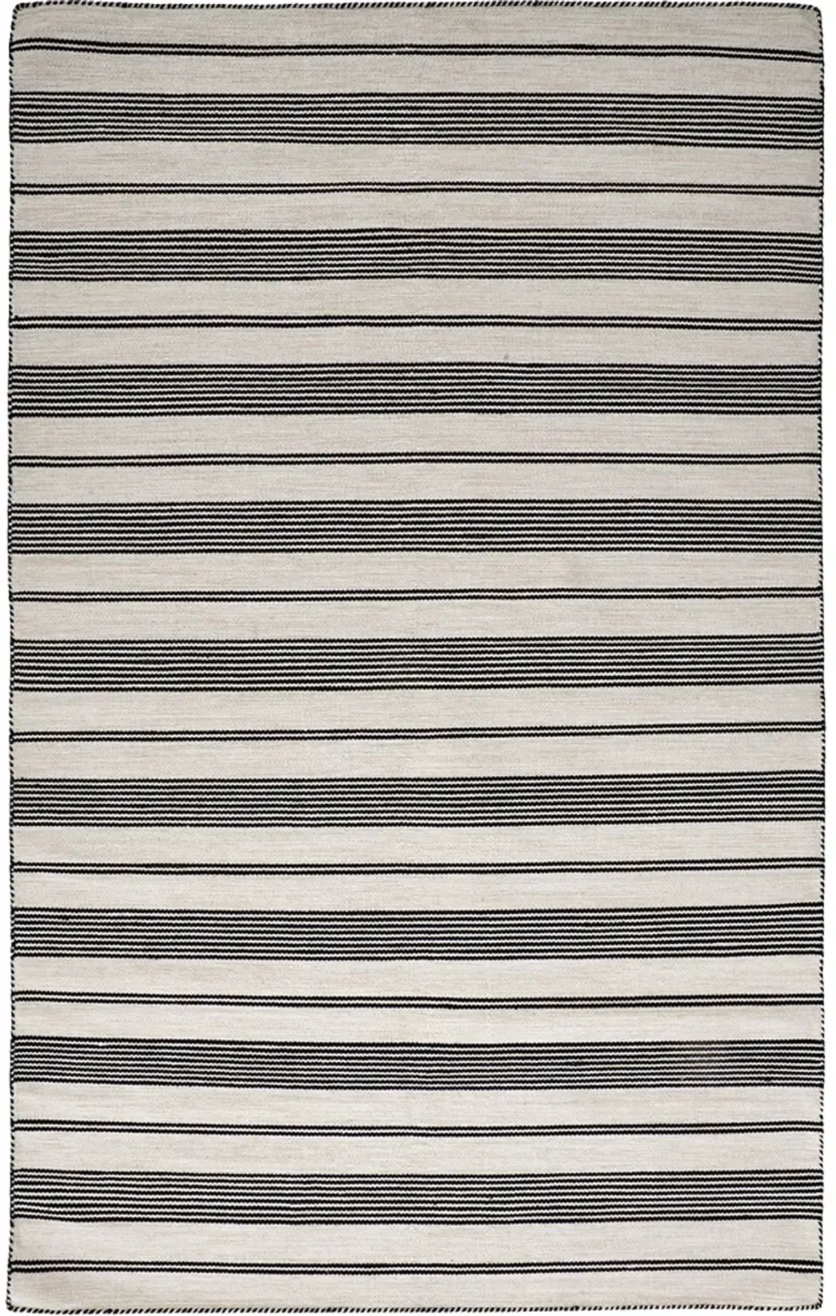 Duprine 0560F Black/White/Ivory 4' x 6' Rug