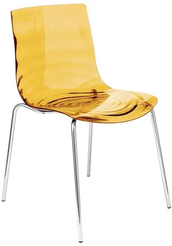 LeisureMod Astor Water Ripple Design Dining Chair