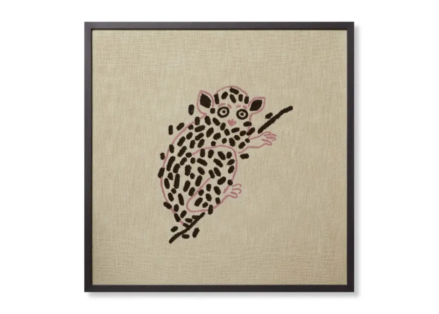 Lucky Lemur Beige Pink Wall Art