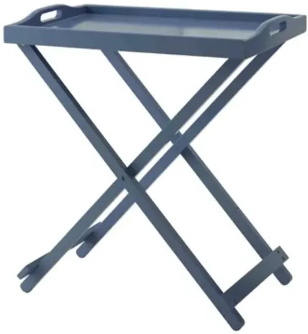 Folding TV Tray Bedside Table with Wood Finish for Living Room or Bedroom