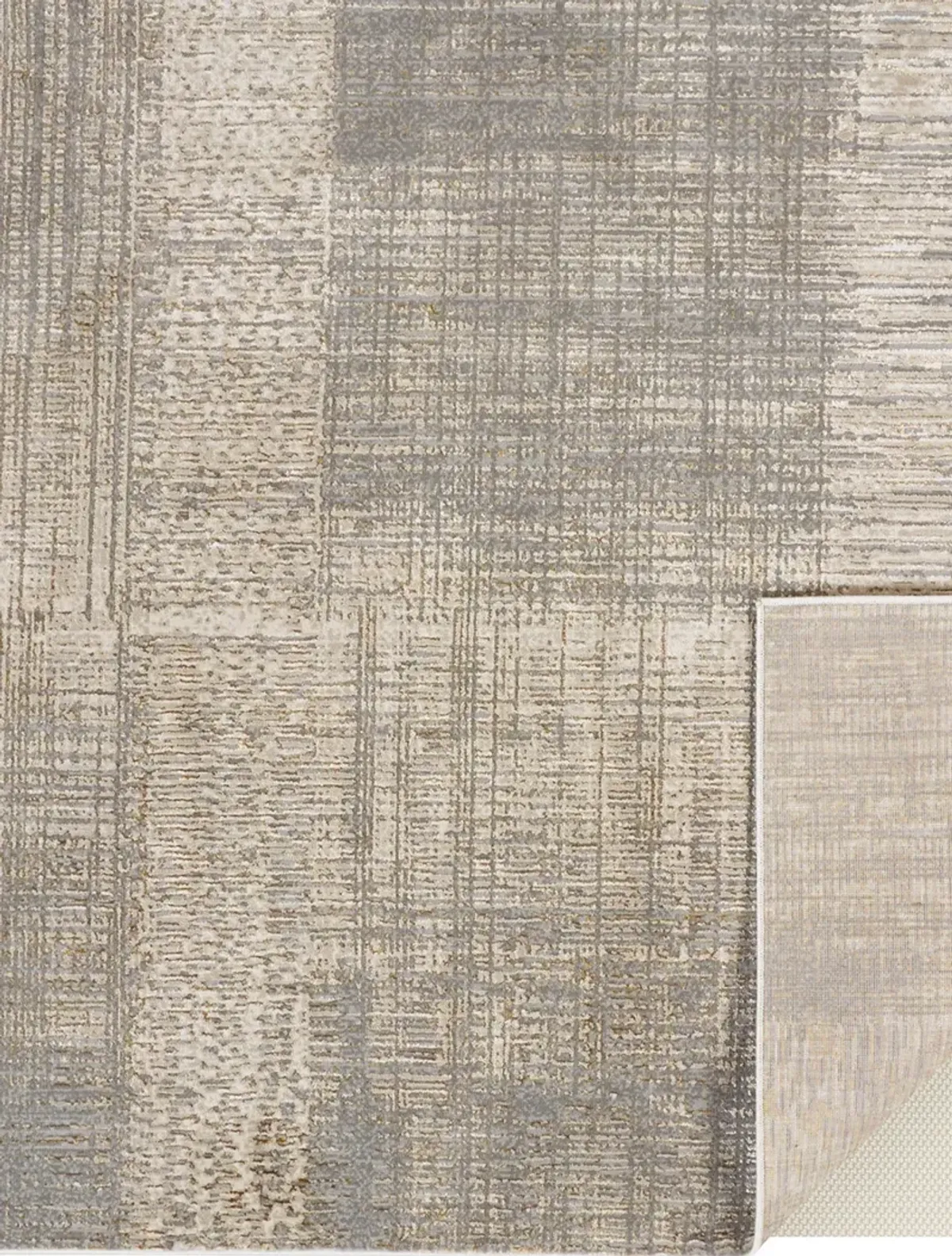 Aura 3736F 3'11" x 6' Gray/Ivory Rug