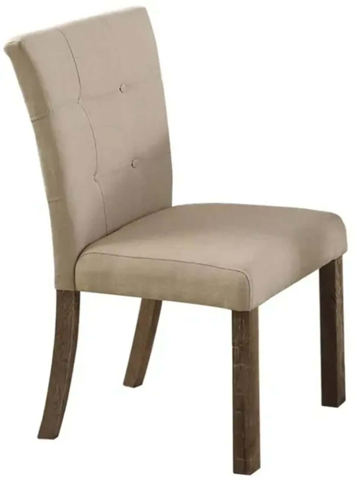 Best Master Hadley Solid Wood Dining Side Chair in Light Gray/Beige (Set of 2)