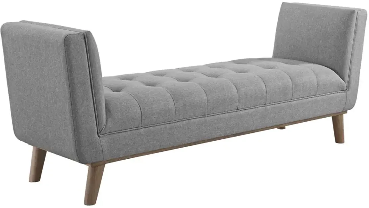 Haven Tufted Button Upholstered Fabric Accent Bench