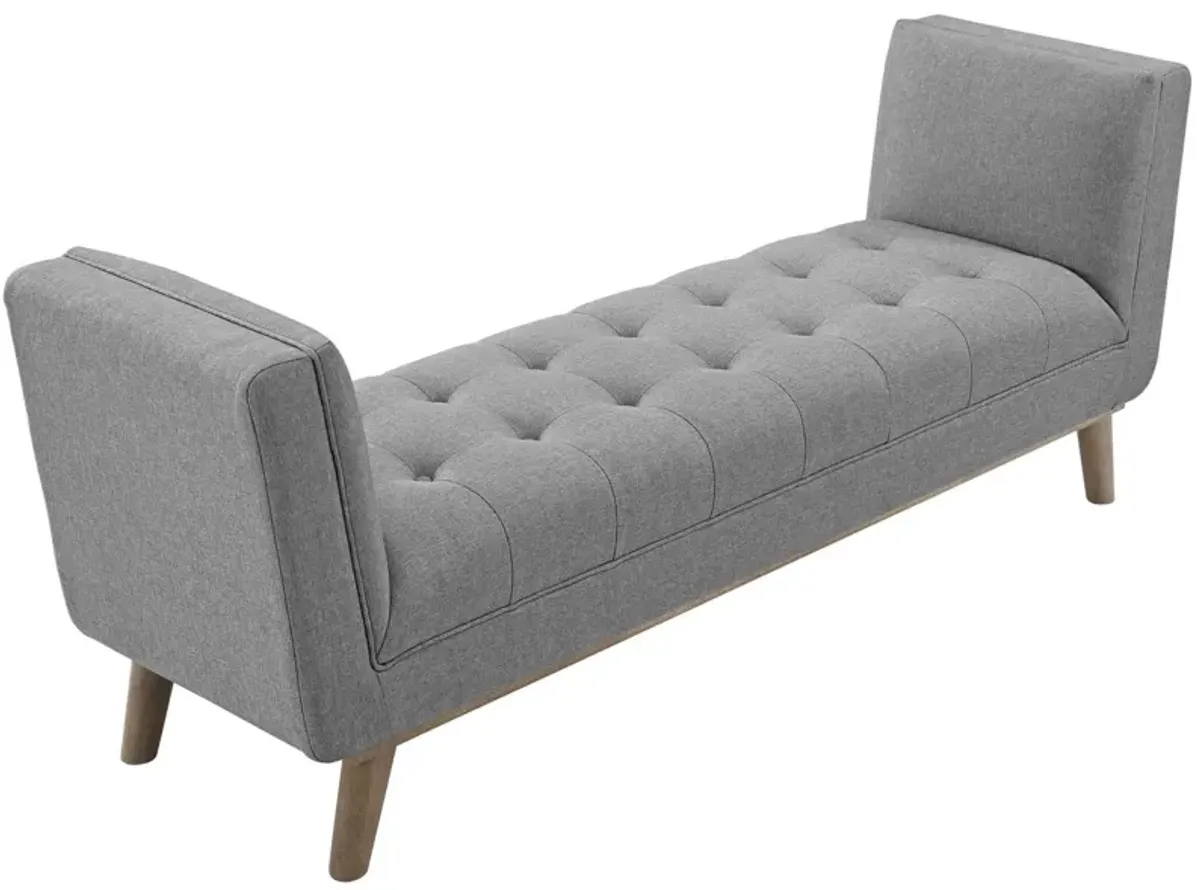 Haven Tufted Button Upholstered Fabric Accent Bench