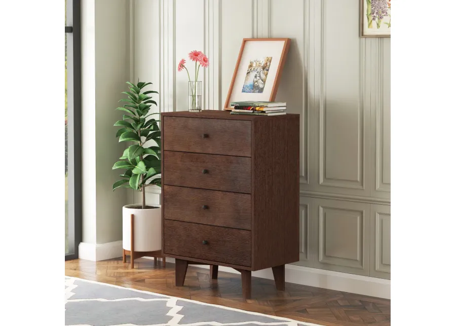 Solid Wood spray-painted drawer dresser bar, buffet tableware cabinet lockers buffet server console table lockers, retro round handle, applicable to the dining room, living room, kitchen corridor auburn