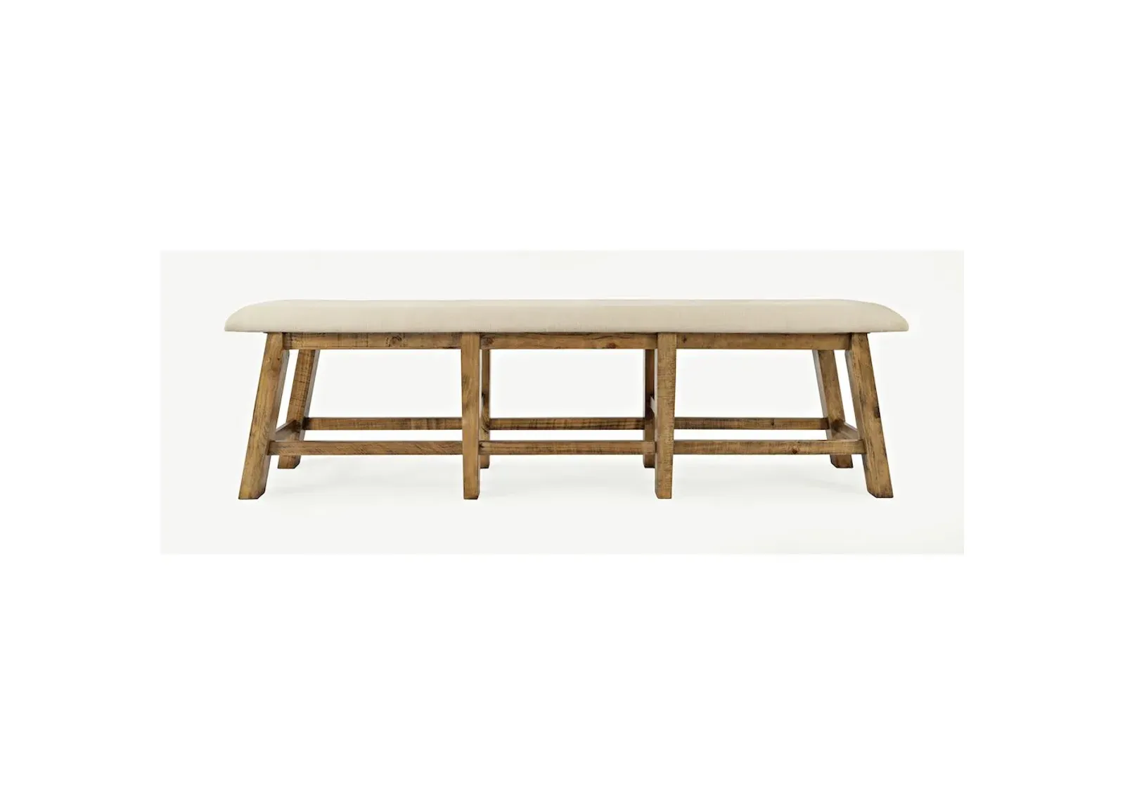 Jofran Telluride Rustic Farmhouse Solid Wood Upholstered 85 Counter Height Bench