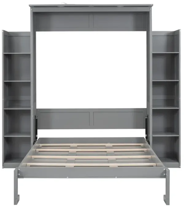 Merax Classical Murphy Bed with LED Lights