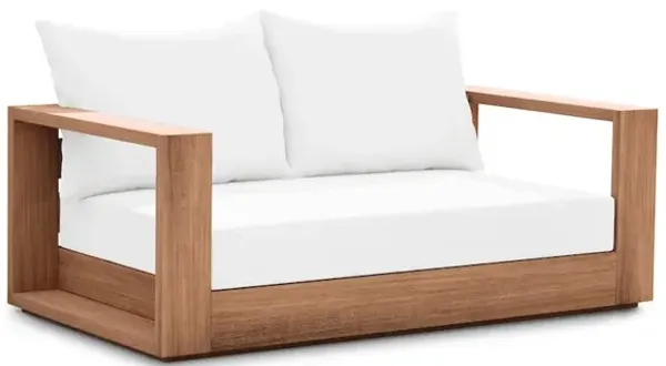 Meridian Furniture Tulum Off White Water Resistant Fabric Outdoor Loveseat